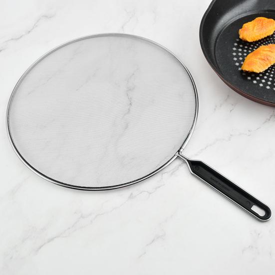 Экран от брызг, эргономичная ручка, нержавеющие сковороды из нержавеющей стали, сетка с защитой от распыления для кухни