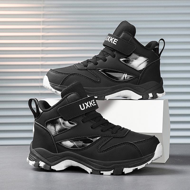 2025 Водонепроницаемые кожаные детские высокие кроссовки для хайкинга - Нескользящие, износостойкие, для детей