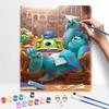 Disney oil painting Monsters University handmade diy art painting home decoration