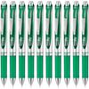 Ручка-роллер Pentel Гелевые чернила Гелевая Нажимной механизм 0,5 мм Серебристый корпус BLN75Z-D Зеленый 10