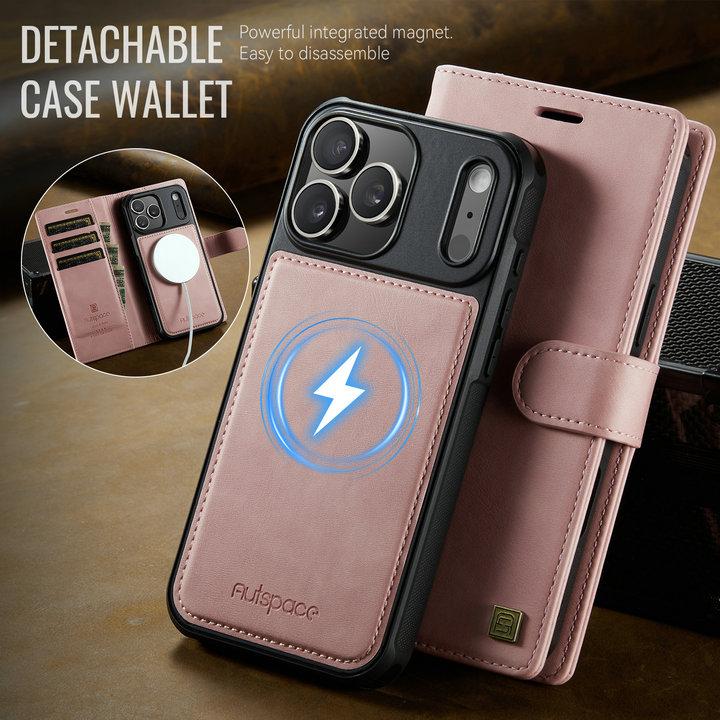 LUXURY Case for IPhone 18 Pro Max 5G 2026 2In1 Detachable Leather Wallet Holder Card Funda IPhone 18 Pro Magnetic Cover