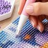 Bead Picking Pen for Crafts Auto Dispenser Pen, Wax Free Faux Diamond Art Tool Picker Round Diamonds DIY Embroidery Accessories