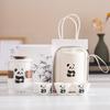 ZZ Panda Cultural Mutton Fat Jade Porcelain Travel Tea Set