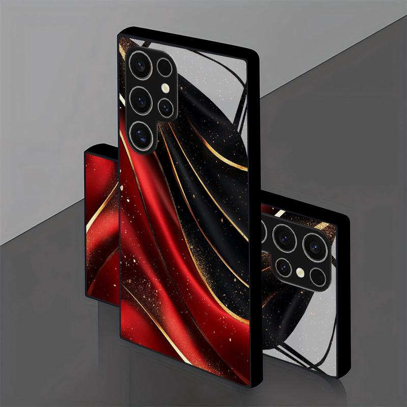 Чехол для телефона с 2D-рисунком для Samsung S26 S25 S24 S23 S22 S21 S20 A55 A54 A53 Защитная крышка из закаленного стекла
