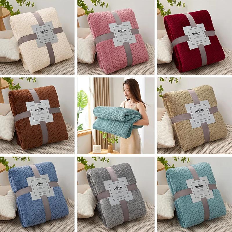 Полосатое плюшевое диванное полотенце, вязаный плед, клетчатый чехол на диван, прикроватные одеяла, гостиная, домашний декор, накидка, диванное одеяло
