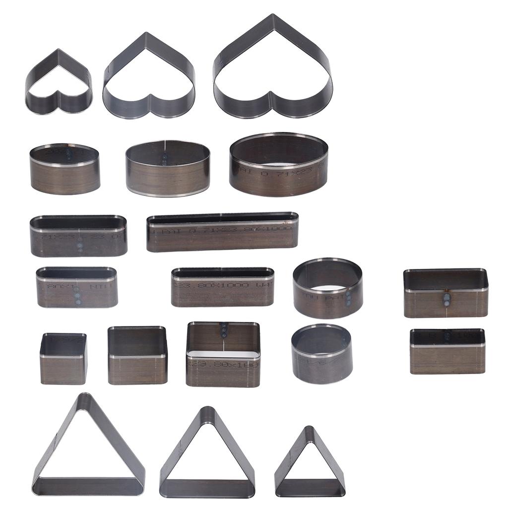 20 шт. Кожаный штамп для высечки, круглые квадратные сердца, кожаный штамп для высечки, высокоуглеродистая сталь, штамп для высечки