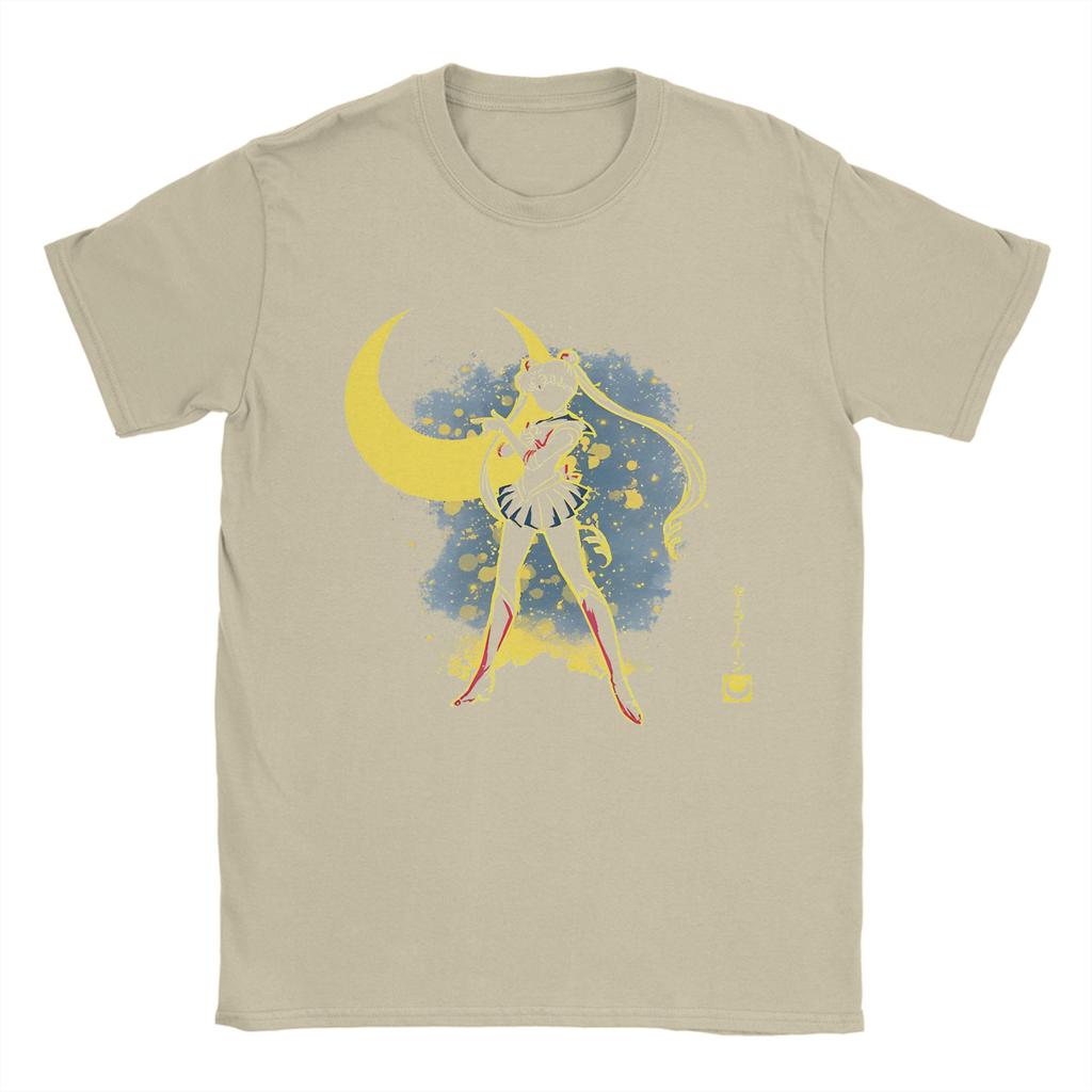 Novelty The Moon Style Tshirt Unisex Cotton Short Sleeve Sailors Moons Round Neck Summer Clothing