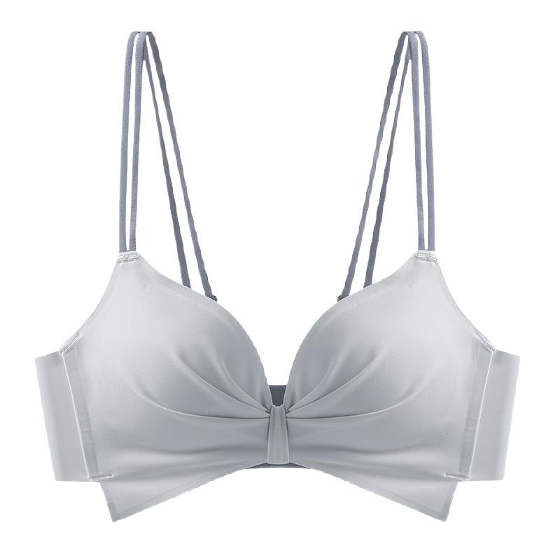 One-piece seamless underwear, small breasts gathered to show a large smooth surface without steel rings, traditional seamless gathered anti-sagging
