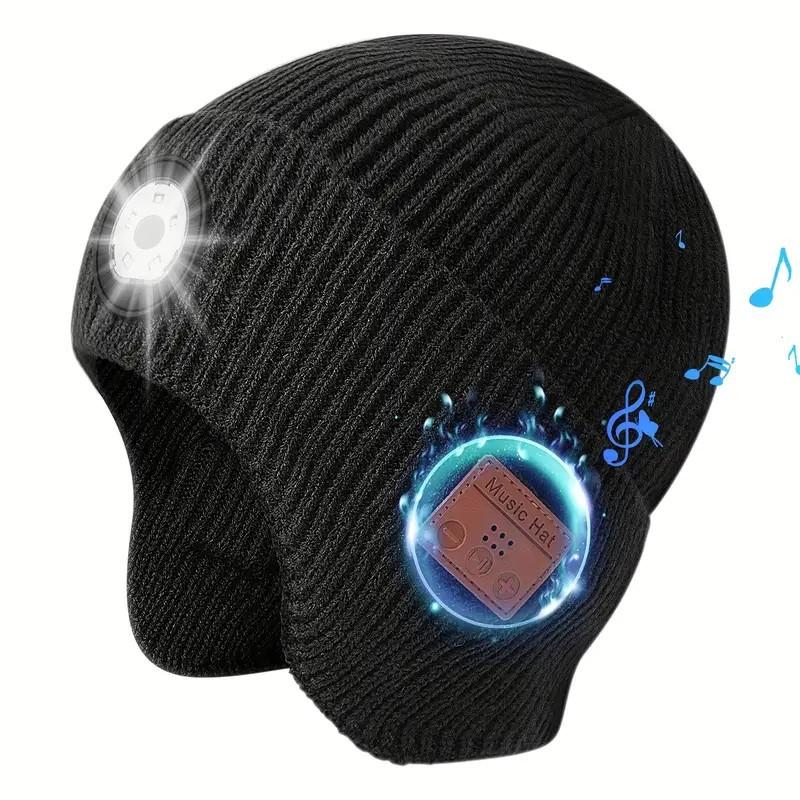 Night Lighting Bluetooth LED Light Ear Cap Music Party Colorful Cool Luminous Hat