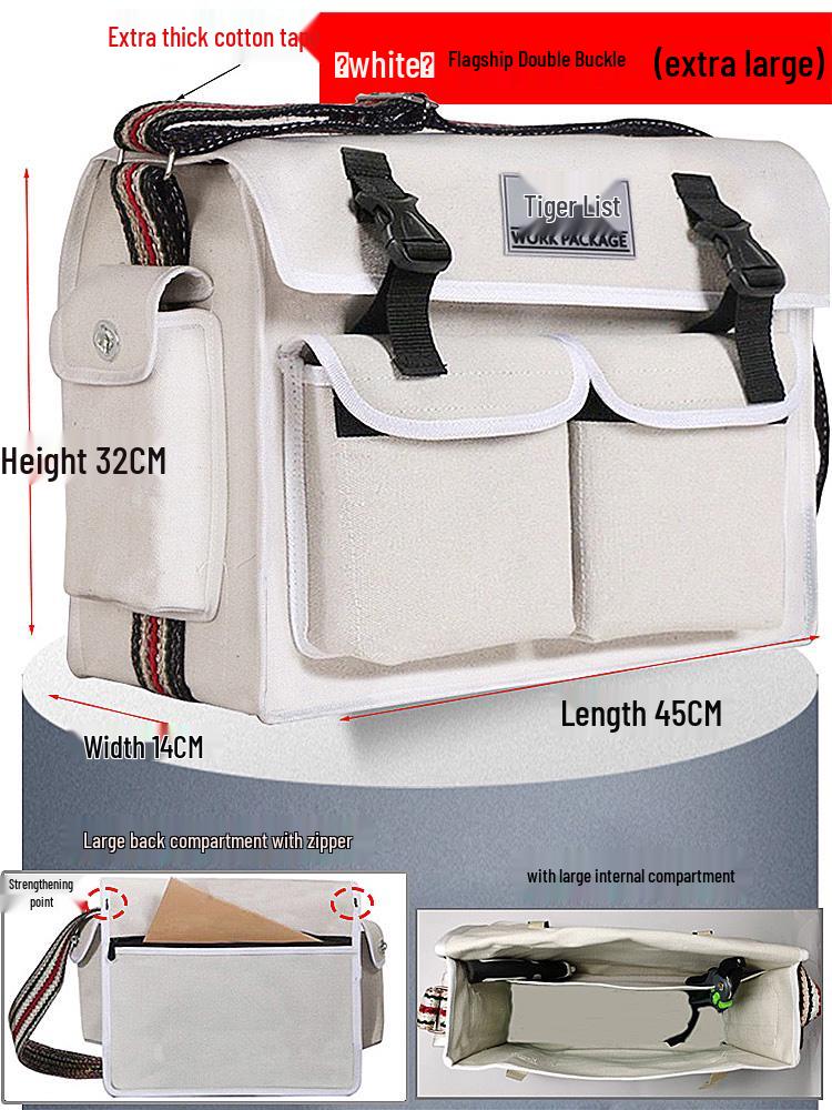 Износостойкая холщовая сумка-кроссбоди для инструментов электрика