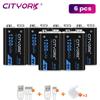 Cityork 9V 1200mAh Rechargeable Battery 6F22 9V Micro USB Batteries With USB Cable For Metal Detector Microphone Toy Multimeter