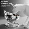 Elevated Tilted Cat Bowl with 304 Stainless Steel Anti Vomiting Raised Cat Feeding Bowl Smooth Mouth Design Pet Food Tool