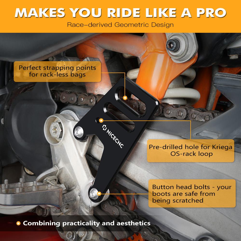For KTM 690 Enduro/SMC/R 2008-2024 Husqvarna 701 Enduro SM Supermoto 16-2024 Heel Guard Cover Protector Rack-less Bags Brackets