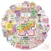 50Pcs/Set Funny Healing Phrase Series 01 Shiny Stickers DIY Fashion Waterproof Doodle Decals Stickers