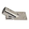 Boat Tube Base Rectangular 316 Stainless Steel Handrail Tube Base Marine Hardware for Yacht 25mm 1.0in