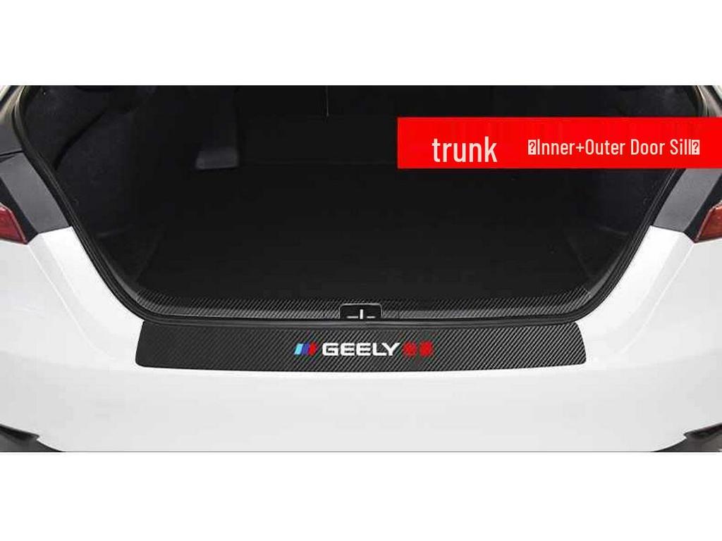 Аксессуары для интерьера Geely Emgrand 4-го поколения: Наклейки на пороги дверей