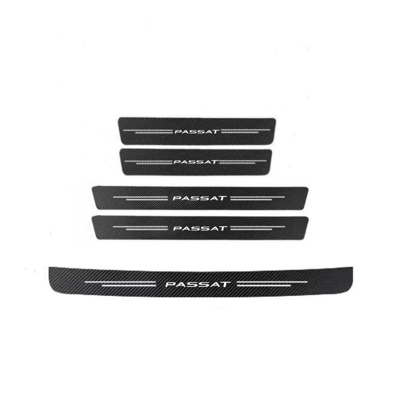 Carbon Fiber Car Door Threshold Protective Sticker For VW Volkswagen PASSAT B5 B6 B7 B8 Variant 2021 2020 2019 2018 - 1997 He4