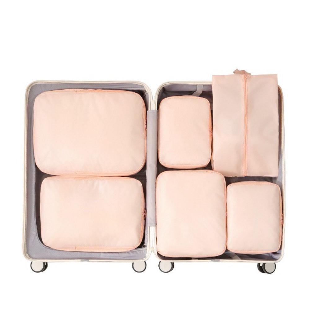 6Pcs/Set Large Capacity Luggage Compression Bag Washable Space-Saving Travel Organizer Bags Folding Portable Packing Cubes Set