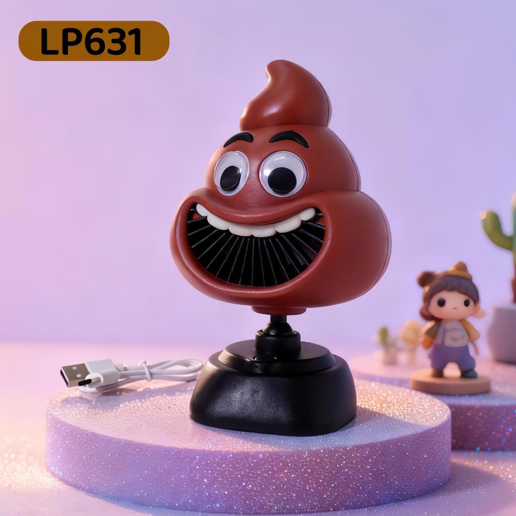 USB Rechargeable Puppy-Themed Fan, 3-Speed Adjustable, Ideal for Desktop and Bedside Use