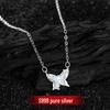 S999 Sterling Silver Starlight Butterfly Necklace: Cute, Versatile Clavicle Chain for Women, Mori Style Choker