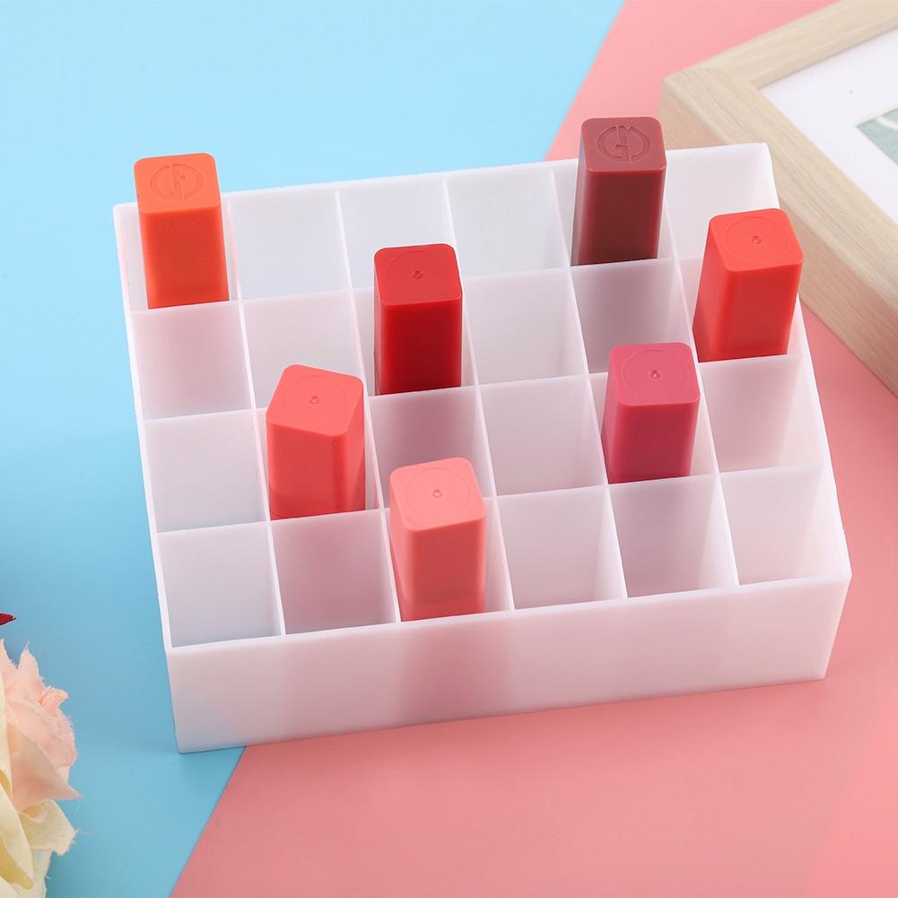 24 Grids Lipstick Holder Display Stand Cosmetic Organizer Makeup Storage Box
