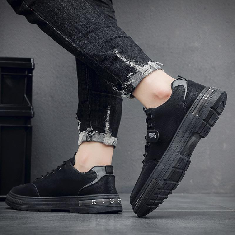 Модная мужская обувь, осенняя новая повседневная обувь, рабочая защитная обувь, нескользящие кроссовки для мужчин, обувь на шнуровке, обувь на плоской подошве для ходьбы Zapatillas Hombre