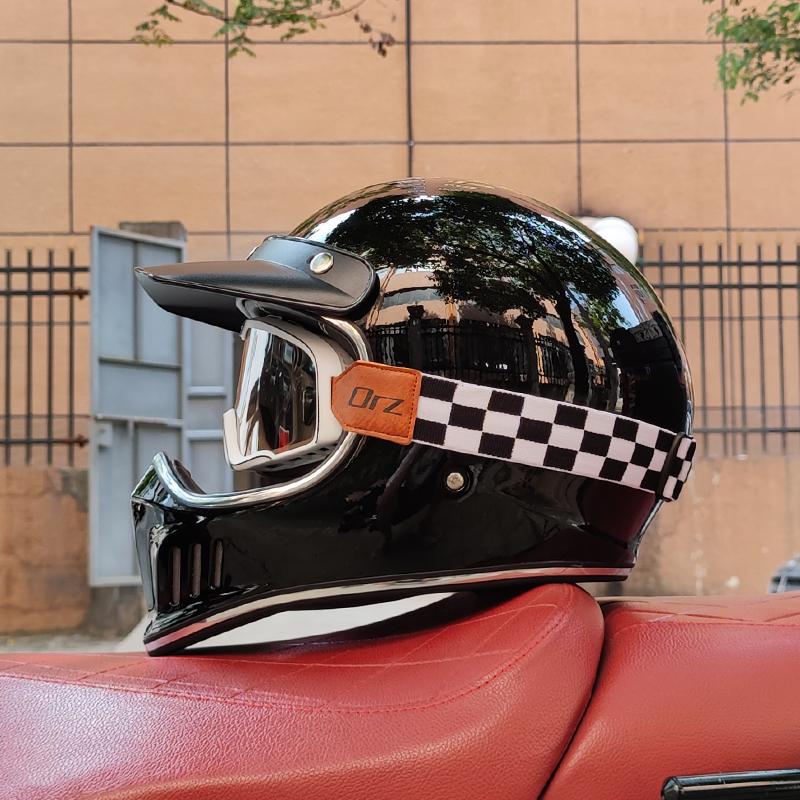 Мотоциклетный шлем Анфас Casco Moto Шлем Винтаж Чоппер Ретро шлем capacete de motocicleta