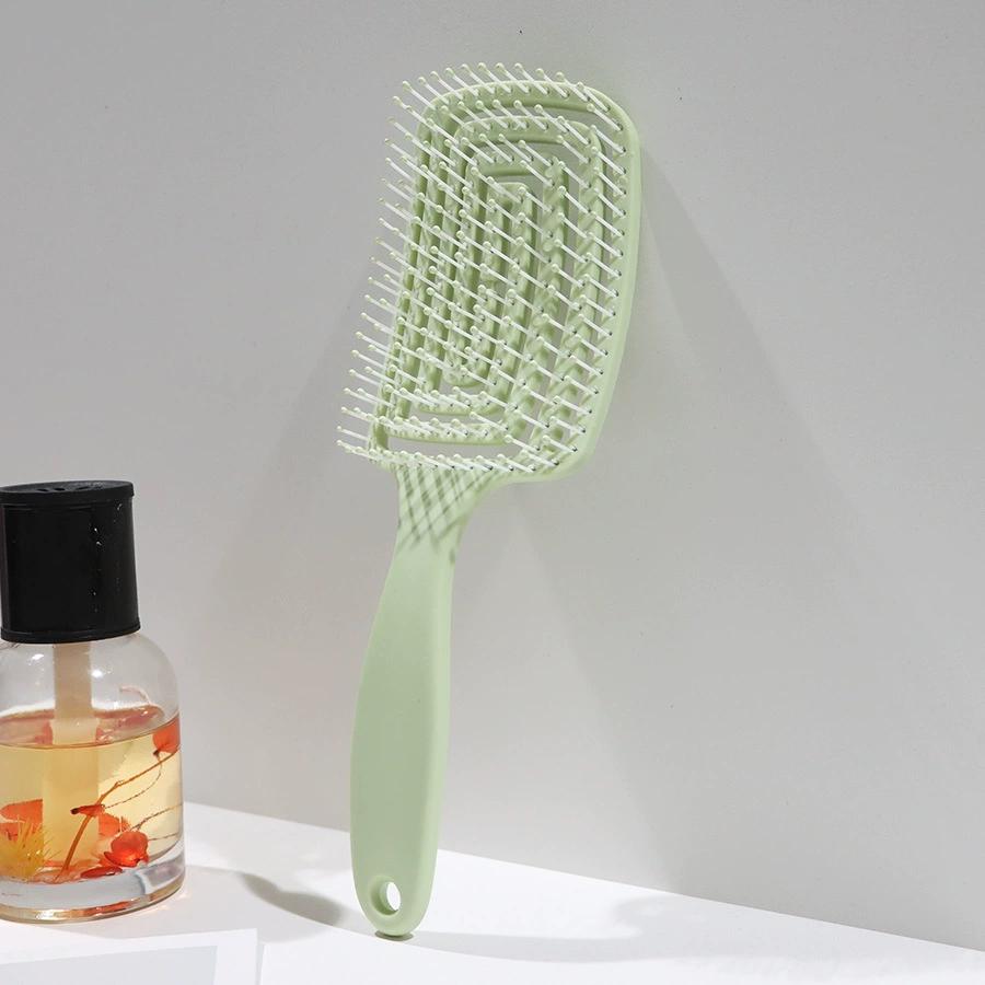 1Pc Elastic Massage Comb Hollow Out Hair Brush Scalp Massage Combs Hair Styling Detangler Fast Blow Drying Detangling Tool