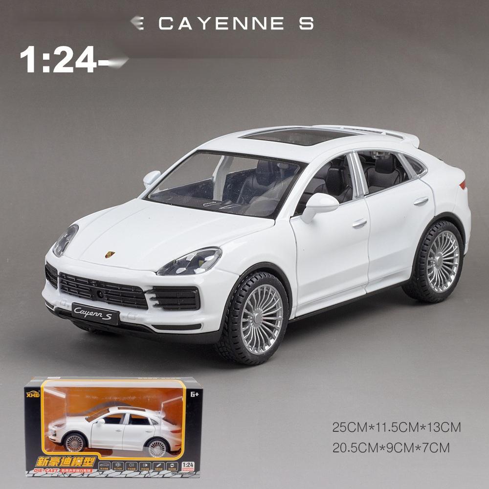 1:24 Porsche Cayenne S Turbo Внедорожник Сплав Модель Автомобиля Литье под Давлением Металлическая Игрушечная Модель Автомобиля Имитация Звук Свет Коллекция Подарок для Детей F384