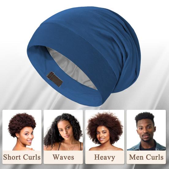 Унисекс-шапка для сна, защитная ночная шапочка для волос, высокоэластичная двухслойная однотонная теплая легкая регулируемая зимняя шапка