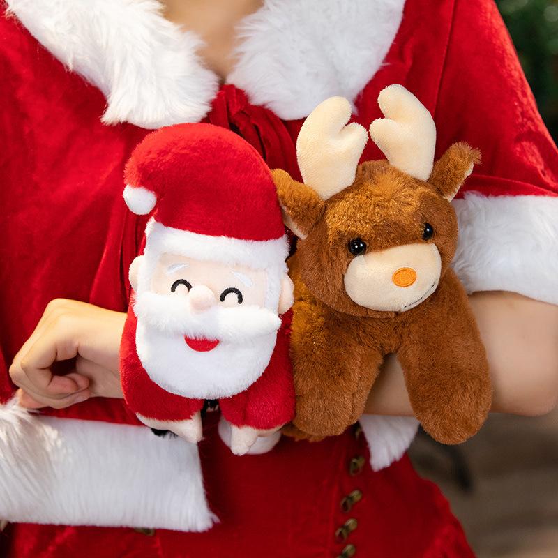 Плюшевая игрушка Кольцо Санта-Клауса Милый Рождественский подарок Браслет Дети Взрослые Кукла Лось