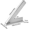 Precision 45 Degree Machinist Square Engineer Square Angle Measuring Tool Hardened Steel with Seat 6 x 4 Inch for Machinist, Woodworker, Engineer,