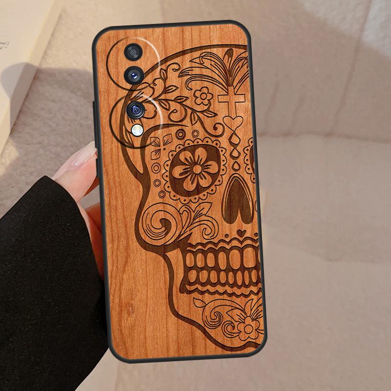 Дерево Роза Череп Кактус Дерево Для Honor Magic 8 Pro 6 5 7 Lite Чехол Для Honor 400 200 90 70 50 X8c X8b X9a X9b X9c X9d Win