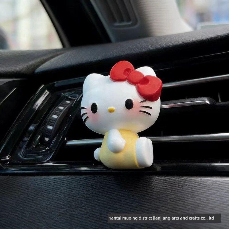 Kt Cat New Car Air Freshener Cartoon Perfume Diffuser Stone Car Vent Decoration Car Interior Accessory Ornament Fragrance