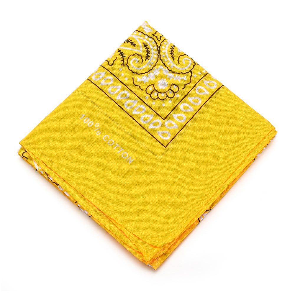 Головной убор Носовой платок 100% Хлопок Повязка для волос Пейсли Бандана Принтованные Квадратные Шарфы Напульсник