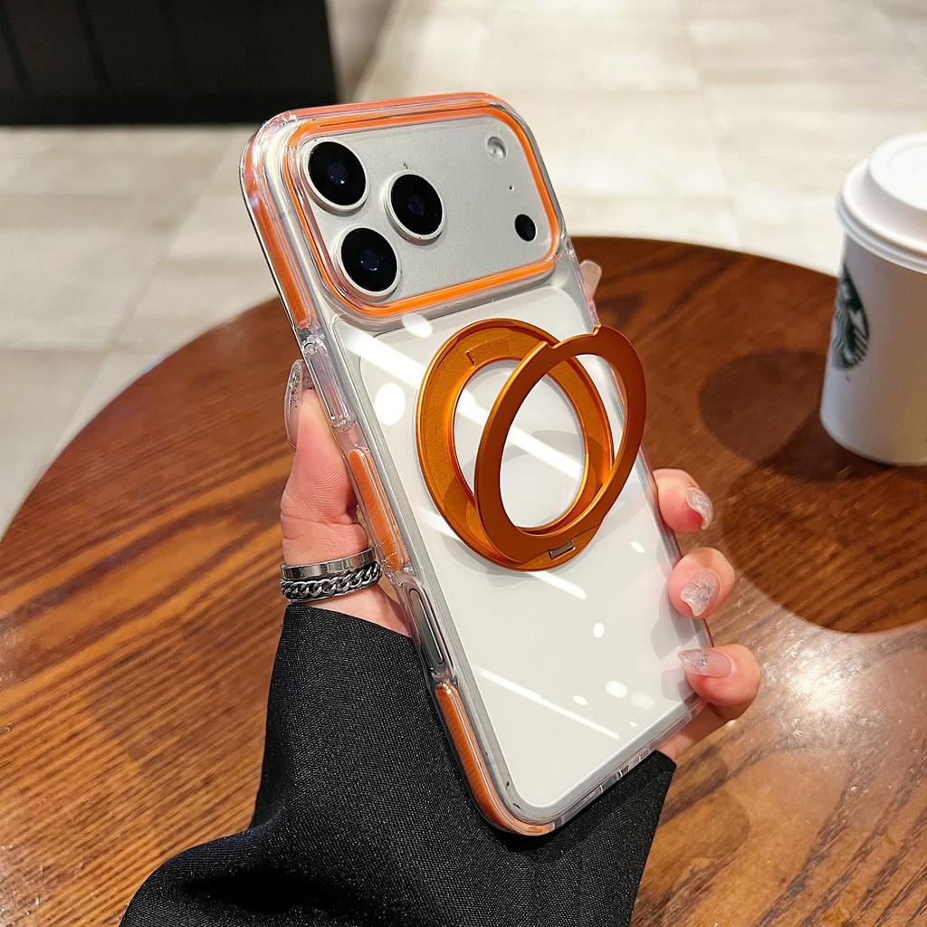 Применимо к чехлу для мобильного телефона iPhone17Promax Apple 17Pro ледяной кристалл 360 ° кронштейн IP17 противоударный защитный чехол