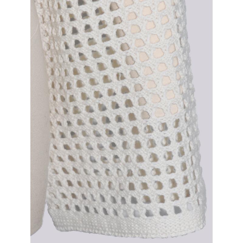 Женский осенне-зимний короткий вязаный джемпер с вырезом и пирсингом пупка