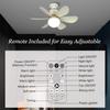 40W LED Ceiling Fan Lamp E27 With Remote Control Safety Removable Fan Blades Fan Light Silence For Room Home Lighting