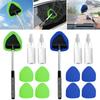 Car Windshield Cleaner Brush Extendable Windshield Cleaning Tool 180° Rotating Head Telescopic Anti-fog Auto Window Cleaning Kit