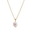 Niche Women'S Pearl Love Pendant Necklace Colored Zircon Temperament Diamond-Set Heart-Shaped Cold Wind