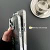 Stone Island Streetwear Гальванизированный серебристый чехол для iPhone 15 Pro Max