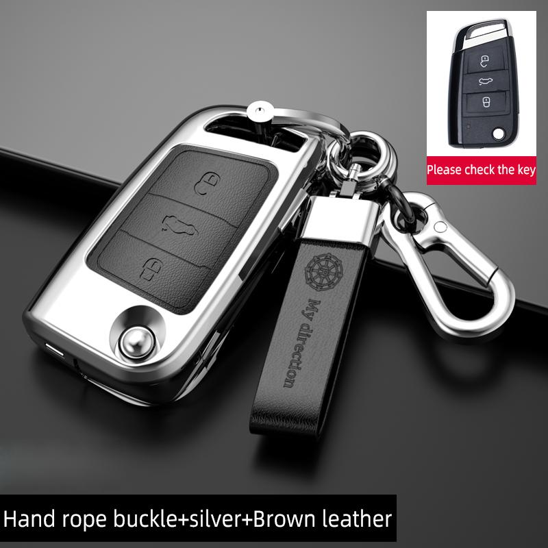 Чехол-держатель для дистанционного ключа автомобиля из цинкового сплава, брелок для Volkswagen Magotan Passat B8 Golf для Skoda Superb A7, аксессуары оптом