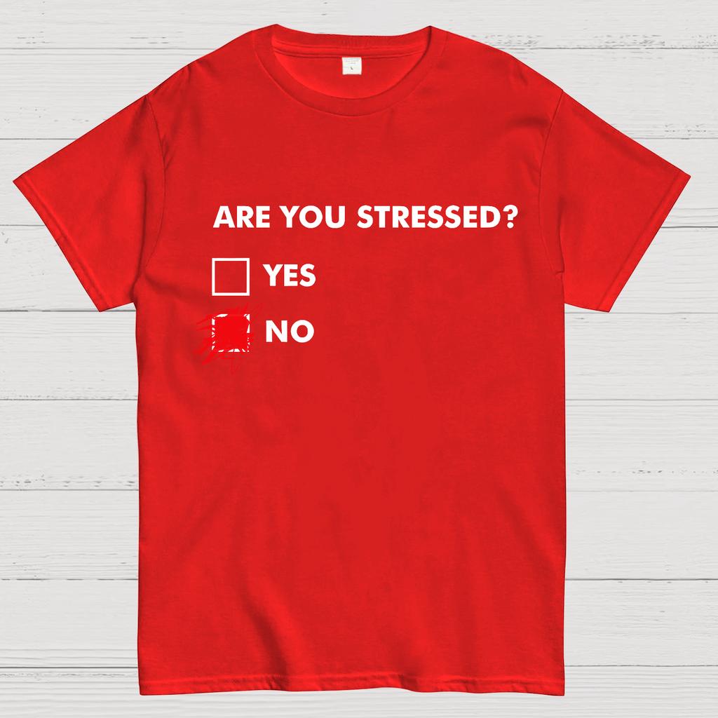 Fuuny Word Are You Stressed? No Cotton Summer Casual Cool Loose T-Shirt