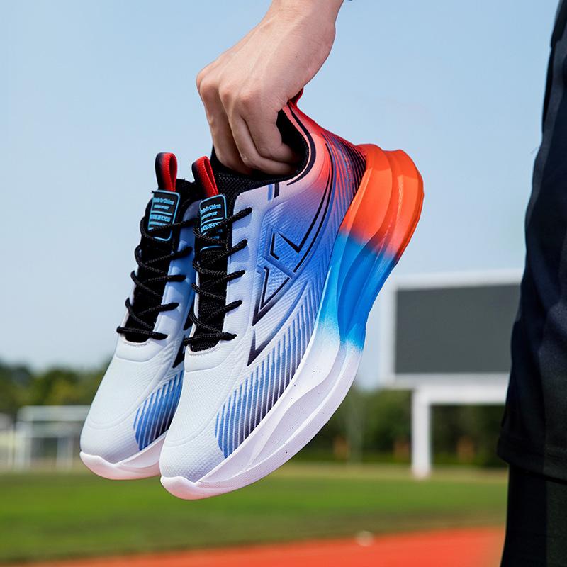 Мужские контрастные цветные спортивные баскетбольные кроссовки для бега в уличном стиле, кроссовки для студентов, большие размеры для бега