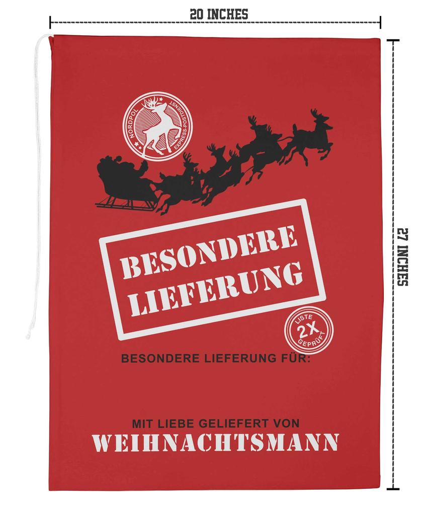Printtoo Большая холщовая сумка на шнурке, рождественские мешки, подарочный мешок Санты, индивидуальный подарок на вечеринку, 2 шт., 27x20 дюймов