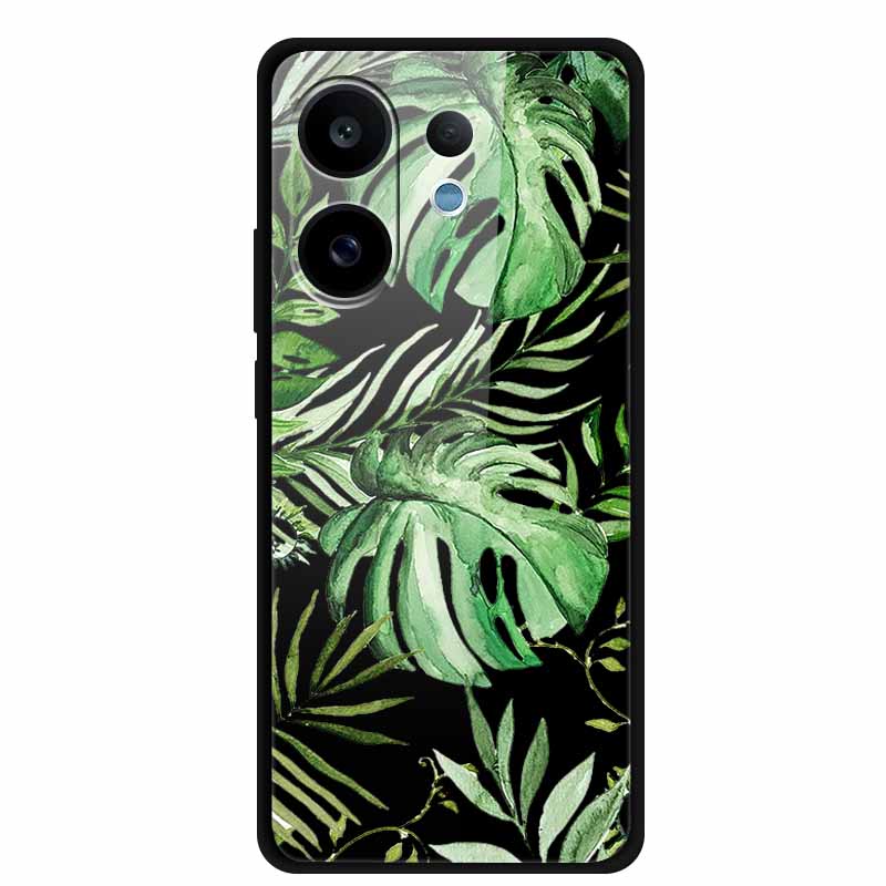 Tempered Glass Case For Vivo V60 2025 Phone Case 6.77" Cartoon Cats Hard Back Cover Soft Bumper For Vivo V60 5G Case V 60 Fundas