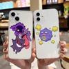 Чехол E-52 Pokemon Gengar для iPhone 7 8 11 12 13 14 15 16 Pro Max Plus Mini Xiaomi Redmi A3 9A 9C 10A 10C 13C Note 9 11 Realme Narzo C30 C55
