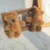 1Pc Kids Women Bag Diy Accessories Kawaii Small Teddy Bear Plush Toy Keychain Backpack Pendant Cute Car Keyring