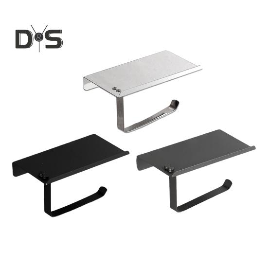 Держатель для туалетной бумаги с полкой из нержавеющей стали, держатель для туалетной бумаги, настенное крепление, винт, водонепроницаемая, устойчивая к ржавчине полка для телефона, держатель для духов