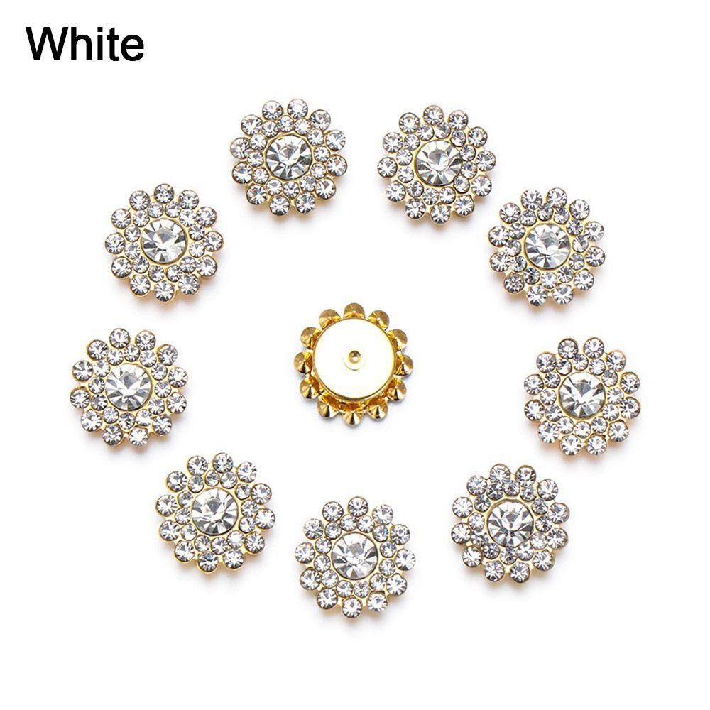 Steel Bottom Hat Accessories Crystal Glass Stone Clothes Decoration Rhinestone Buttons